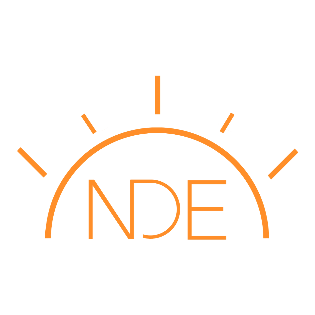 New Dawn Electric logo featuring "NDE" with a sun graphic, representing electrical services and career opportunities in Sarasota and Bradenton.